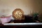 Basket, happy anniversary carving, candle, vase with beads, glass sister ornament.