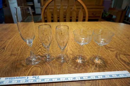 Assorted stemware