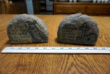 Christian themed rocks. Garden stones