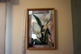 Stained glass mirror.