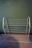 Metal shoe rack.