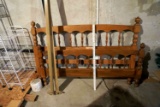 headboard, footboard, rails.