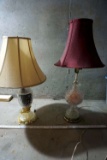 Two cut glass crystal lamps.