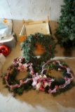 Christmas Wreaths in wooden box.