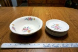 Matching plates and bowl.