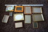 Assorted picture frames.