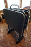 TV trays on stand.