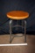 Industrial style stool, Spin to adjust height.