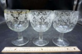 three goblets.