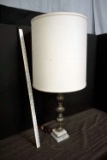 Lamp with marble base.