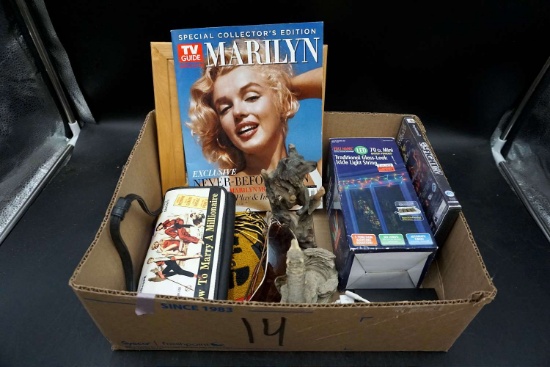 Marilyn Monroe memorabilia, Christmas lights, and more.