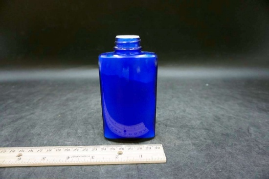 Cobalt blue bottle.