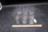 Set of nine Fostoria glasses.