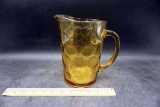 Amber glass pitcher
