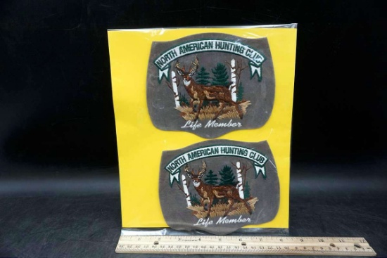 North American hunting Club lifetime member patches.