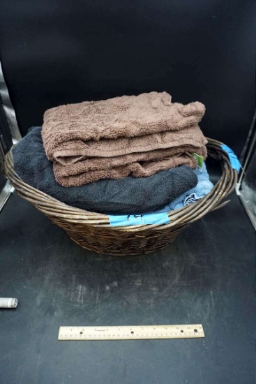 Basket of towels.