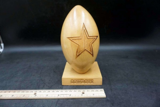 Dallas Cowboys Collectible carved wooden football