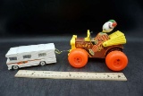 Winnebago Decanter, Fisher-price jalopy toy.