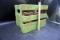 Green wooden crate