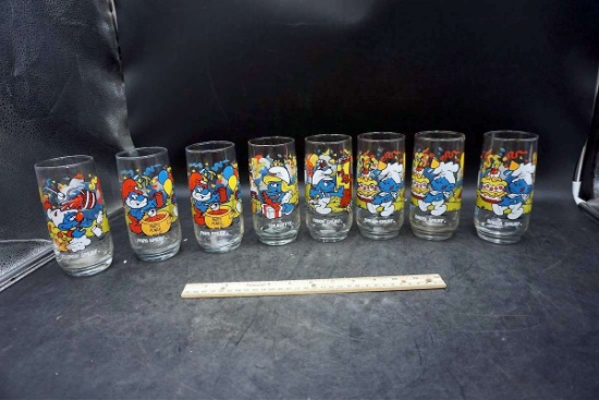 Smurf drinking glasses.