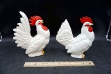 Ceramic chickens.