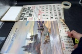 Vintage calendars.