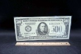 Huge $500 bill.