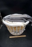 Basket of towels.