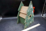 Christmas tree birdhouse.