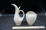 Decorative pitcher and bowl.