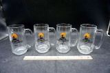 Beer glasses with duck.