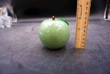 Green Apple glass paperweight.