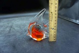 Fish glass paperweight.