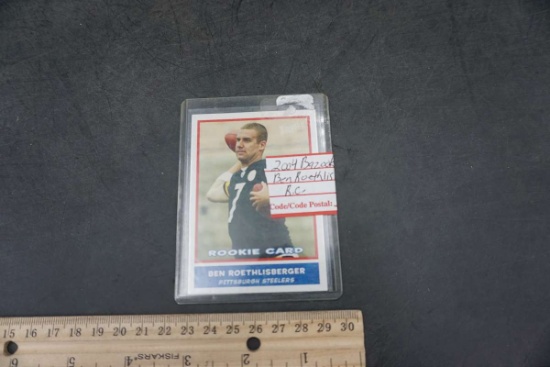 2004 Bazooka Ben Roethlisberger Rookie NFL Football Cards