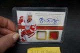 Jordan Franzen. 2013-14 National Treasures. Dual Man.  NHL Hockey Card