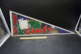 Charles Way Signed New York Giants Pennant