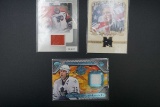 3 Hockey Game Used Jersey Cards
