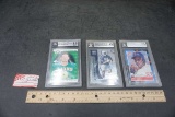 3 BGS Graded Football & Baseball Cards