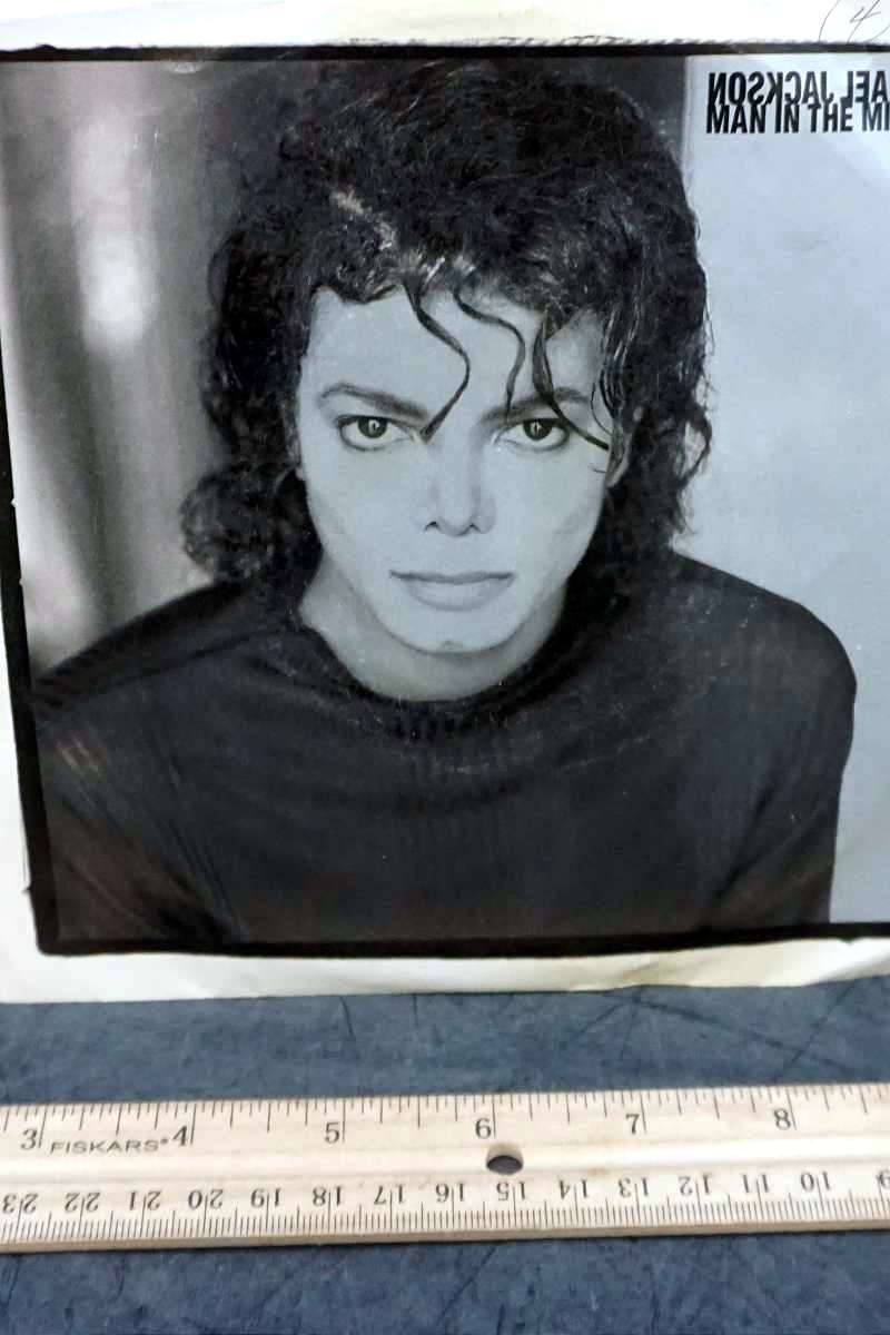 Michael Jackson, man in the mirror vinyl record. | Proxibid