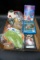 Nintendo games. Tetris, Wheel of Fortune. Jeff Gordon plaque. GI Joe clothing. GI Joe action figure.