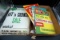 Vintage cardboard advertising signs, Christmas, Girl Scouts, and more.