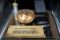 Harley-Davidson wooden box, copper pans, hair Clippers, bird feeders, and more.