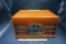 Record player, radio, CD player. Record player not working.