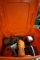 Orange Tote w/ Lid, Halloween Decor, Projector