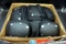 Roller blades and pads.