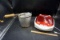 Popcorn Popper, red George Foreman grill.