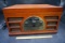 Crosley record player, radio, CD player.