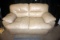 Leather loveseat.
