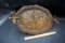 Cast iron birdbath top.