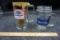 Upstairs dinner theater, mug, Budweiser mug with tools.